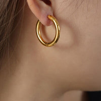 Thumbnail for 18K Gold-Plated Huggie Earrings