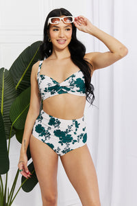 Thumbnail for Marina West Swim Take A Dip Twist High-Rise Bikini in Forest