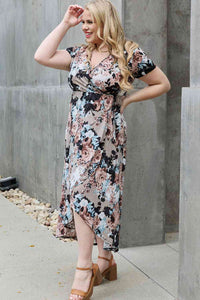 Thumbnail for Heimish Give Me Roses Full Size Floral Maxi Wrap Dress