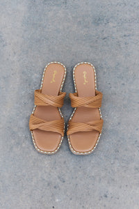 Thumbnail for Qupid Summertime Fine Double Strap Twist Sandals