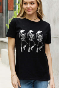 Thumbnail for Simply Love Full Size Triple Skeletons Graphic Cotton Tee