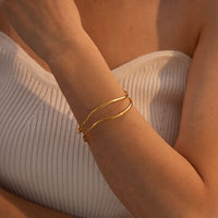 Thumbnail for Minimalist Stainless Steel Cuff Bracelet