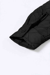 Thumbnail for Snap Down Collared Winter Coat