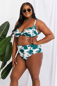 Thumbnail for Marina West Swim Take A Dip Twist High-Rise Bikini in Forest